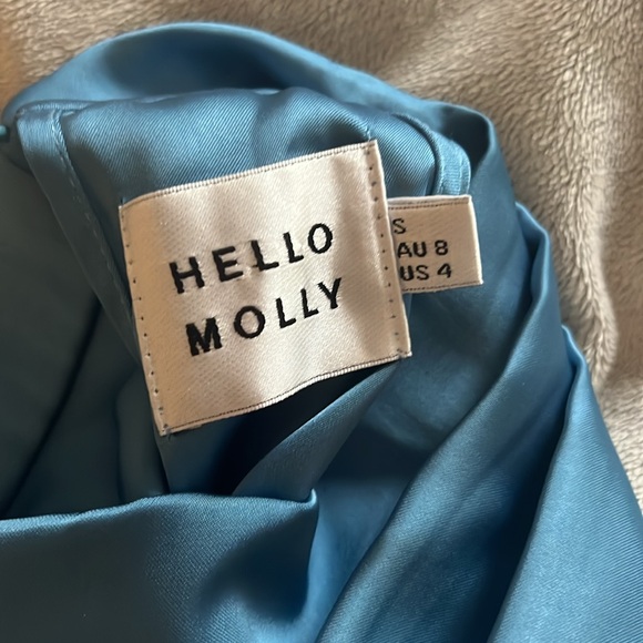 Hello molly on a drive satin romper in blue size small - Picture 5 of 5